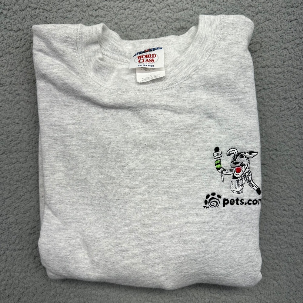 Jerzees World Class Pets com Dog TV Crewneck Sweatshirt XL Heather Gray - Picture 9 of 11